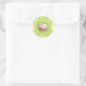 Cute Pink Pig Ronde Sticker (Tas)