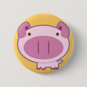CUTE PINK PIGGY BUTTON