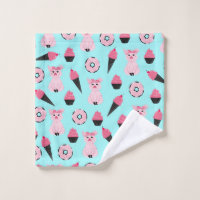 Cute Pink Piggy Donut Ice Cone Patroon