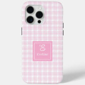 Cute Pink Plaid iPhone Case – Minimalist Phone Gif (Achterkant)