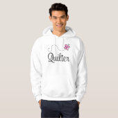 Cute Pink Quilter Gift Hoodie (Voorkant volledig)