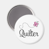 Cute Pink Quilter Gift Magneet (Voorkant / Achterkant)
