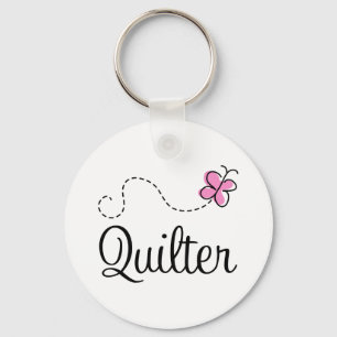 Cute Pink Quilter Gift Sleutelhanger