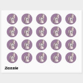 Cute Pink Rabbit Cartoon Ronde Sticker (Vel)