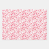Cute Pink Red Heart Pattern Love Valentijnsdag Inpakpapier Vel (Voorkant 2)