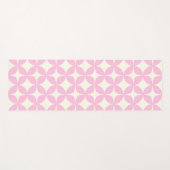 Cute Pink Retro Geometric Shapes Mid Mod Pattern Yogamat (Voorkant (horizontaal))