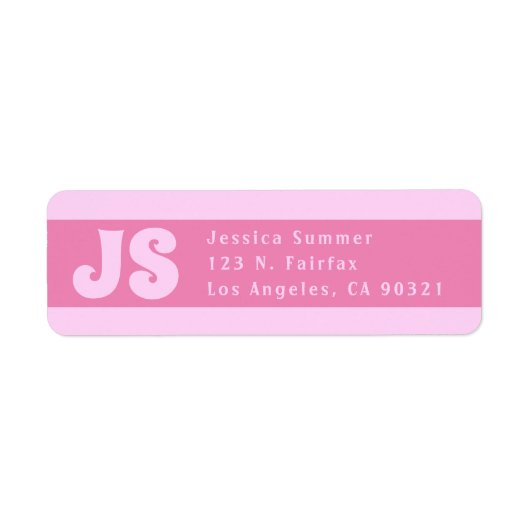 Cute Pink Return Address Labels (Voorkant)