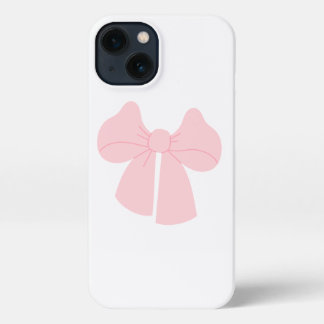 Cute Pink Ribbon Bow Cover iPhone 13 Hoesje