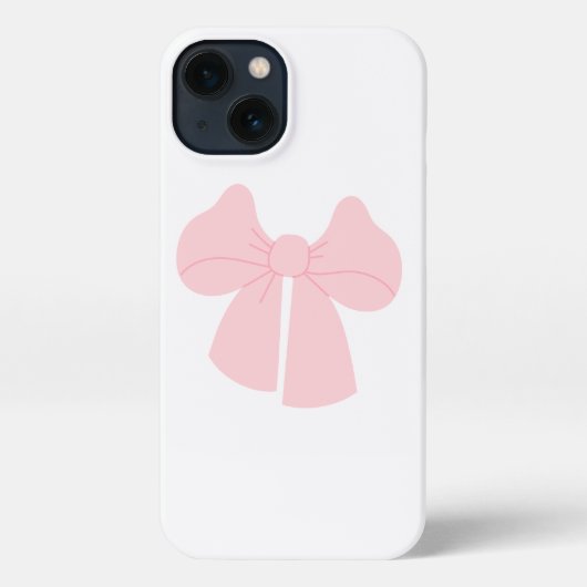 Cute Pink Ribbon Bow Cover iPhone Hoesje (Achterkant)