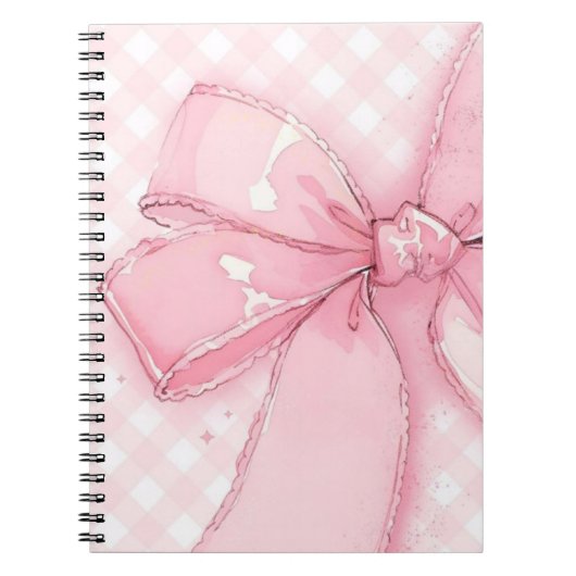 cute pink ribbon notebook notitieboek (Voorkant)