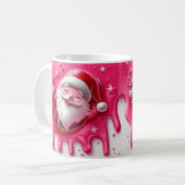 Cute Pink Santa Christmas Mug | Cozy Winter Mug (Devant gauche)