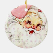 Cute Pink  Santa Ornament (Achterkant)