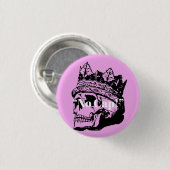 Cute Pink  Skull Crown Gepersonaliseerd Button (Voorkant /achterkant)