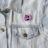 Cute Pink  Skull Crown Gepersonaliseerd Button (In situ)