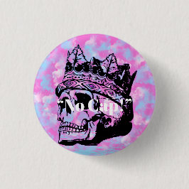 Cute Pink  Skull Crown Gepersonaliseerd Button