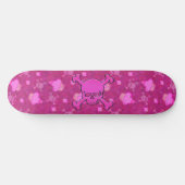 Cute Pink Skuls & Cupcakes Skateboard (Horz)