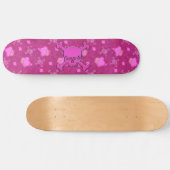 Cute Pink Skuls & Cupcakes Skateboard (Horz)