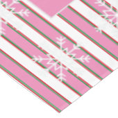 Cute Pink Snoep Pattern citeert kerstdecor Tafelkleed (Gekanteld)