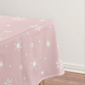 Cute Pink Snow Pattern Tafelkleed (Voorbeeld)