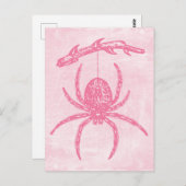 Cute Pink Spider Briefkaart (Voorkant / Achterkant)