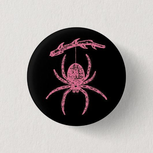 Cute Pink Spider Button (Voorkant)