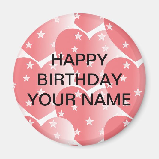 Cute Pink Star Pattern Magneet (Voorkant)