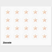Cute Pink Starfish Ronde Sticker (Vel)