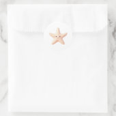 Cute Pink Starfish Ronde Sticker (Tas)