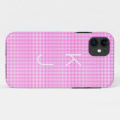 Cute Pink Stippen Pattern iPhone Case (Achterkant (horizontaal))