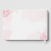 Cute Pink Stork with cloud Baby Girl Shower  (Verso)