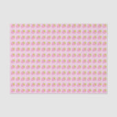 Cute Pink Strawberries Pattern Tissuepapier (Voorkant)
