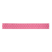 Cute Pink Stripes and Hearts Valentine Pattern Lint (Voorkant)