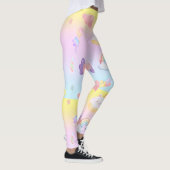 Cute pink sweet cupcake unicorn rainbow Pattern Leggings (Rechts)