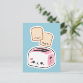 Cute Pink Toaster Briefkaart (Staand voorkant)