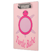 Cute Pink Turtle Babe Klembord (Links)