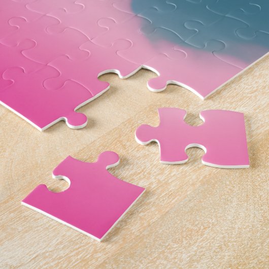 Cute Pink Unicorn Dreams Legpuzzel (Zijkant)