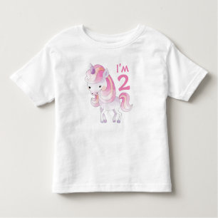Cute Pink Unicorn met kindertijd Kinder Shirts