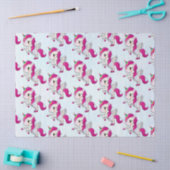 Cute Pink Unicorn met Wings Tissuepapier (Craft)