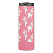 Cute Pink Unicorns Personalized Thermosbeker (Achterkant)