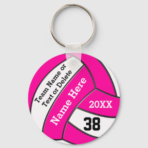 Cute Pink Volleyball Trinkets PERSONALIZED Sleutelhanger