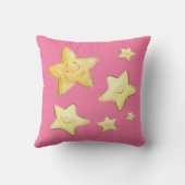 Cute Pink Waterverf Beer Slaaptijd Nursery Kussen (Achterkant)