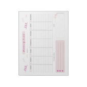 Cute Pink Weekly Planner Notitieblok (Gedraaid)