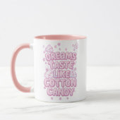 Cute Pink Whimsical Dreamer Typography Mok (Links)