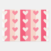 Cute Pink White Heart Pattern Valentijn SweeLiever Inpakpapier Vel (Voorkant 3)