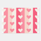 Cute Pink White Heart Pattern Valentijn SweeLiever Inpakpapier Vel (Voorkant 2)