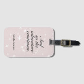 Cute Pink White Planes Adventure blijft op maat Bagagelabel (Voorkant (horizontaal))