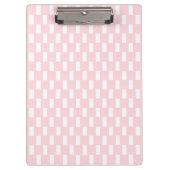 Cute Pink & White Square Clipboard  Klembord (Voorkant)