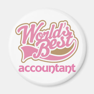 Cute Pink Worlds Best Accountant Magneet