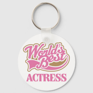 Cute Pink Worlds Best Actress Sleutelhanger