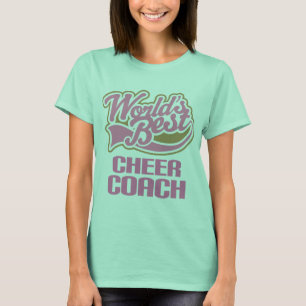 Cute Pink Worlds Best Cheer Coach T-shirt